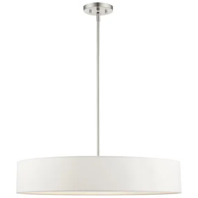 Livex Lighting Venlo 5 Light Brushed Nickel Chandelier In Neutral