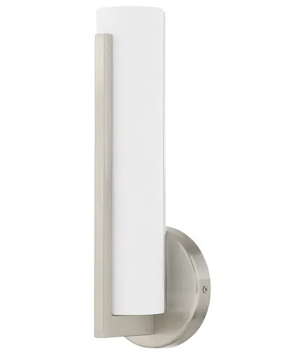Livex Lighting Livex Visby 10w Led Brushed Nickel Ada Wall Sconce In Silver