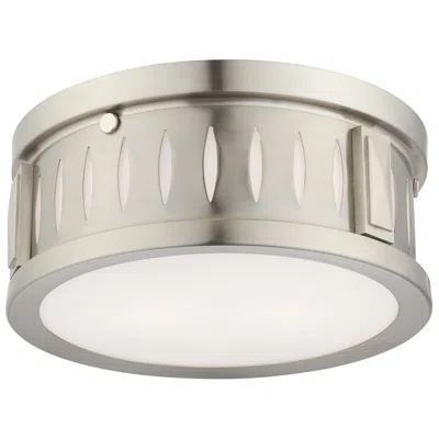 Livex Lighting Vista 2 Light Brushed Nickel Ceiling Mount