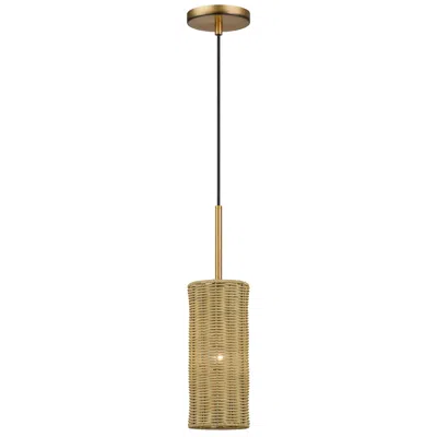 Livex Lighting Weavington 1 Light Antique Gold Leaf Mini Pendant
