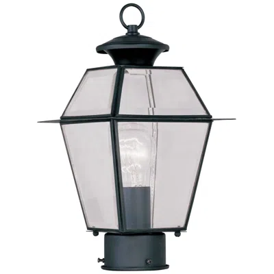 Livex Lighting Westover 14" High 1-light Black Outdoor Post Lantern