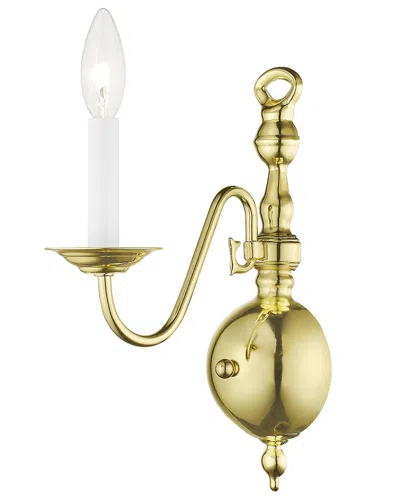 Livex Lighting Williamsburgh 1-light Polished Brass Wall Sconce
