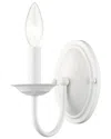 Livex Lighting Williamsburgh 1-light White Wall Sconce In White
