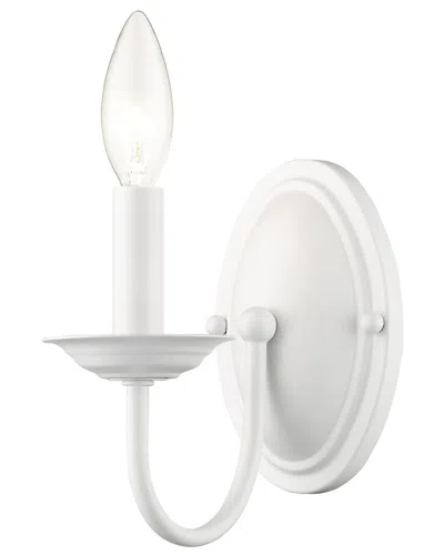 Livex Lighting Williamsburgh 1-light White Wall Sconce