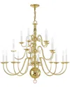 Livex Lighting Williamsburgh 22-light Polished Brass Chandelier