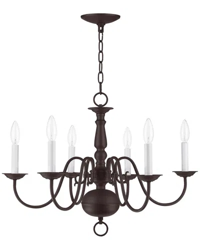 Livex Lighting Williamsburgh 6-light Bronze Chandelier