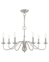 Livex Lighting Windsor 7 Lt Brushed Nickel Chandelier