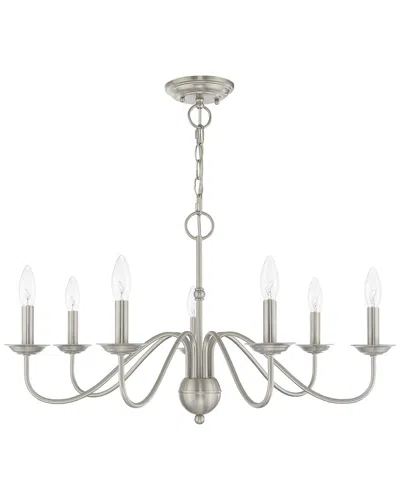 Livex Lighting Windsor 7 Lt Brushed Nickel Chandelier In Metallic