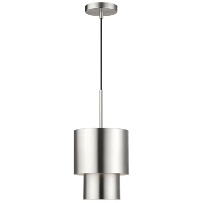Livex Lighting Zolana 1 Light Brushed Nickel Mini Pendant In Silver