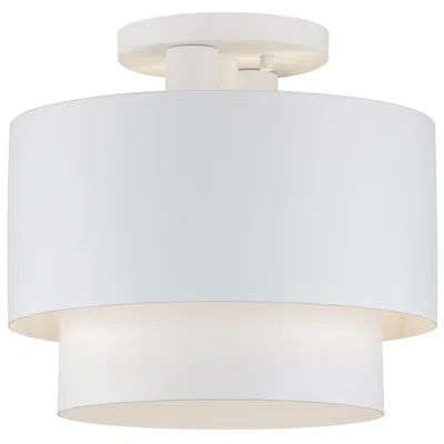 Livex Lighting Zolana 2 Light White Medium Semi-flush