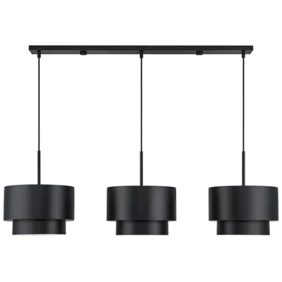 Livex Lighting Zolana 3 Light Black Extra Large Linear Chandelier