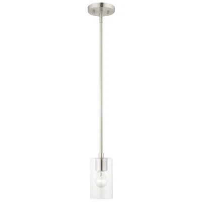 Livex Lighting Zurich 1 Light Brushed Nickel Pendant