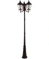 Livex Oxford 3 Lights Outdoor Post Light In Bronze With Antique Gold