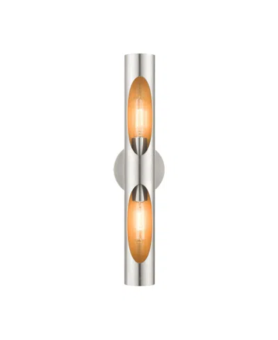 Livex Novato 2 Lights Sconce In Silver-tone