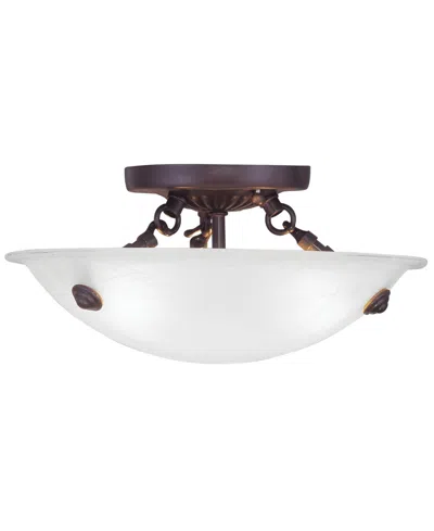Livex Oasis Ceiling Flush Mount In Bronze