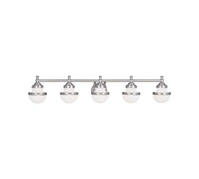 Livex Oldwick 5-light Bath Vanity In Brushed Nickel