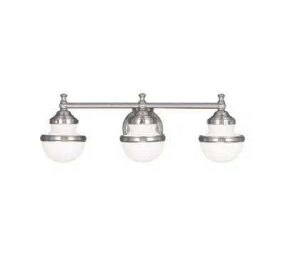 Livex Oldwick Vanity Light In Brushed Nickel