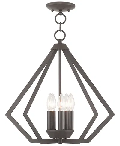 Livex Prism 5- Light Metal Pendant In Bronze