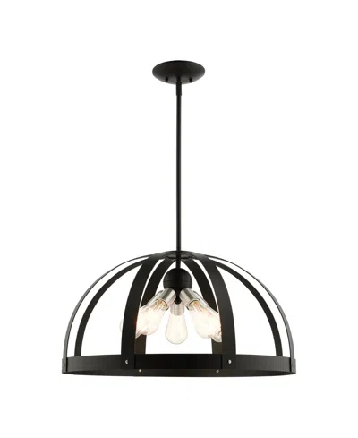 Livex Stoneridge 5 Lights Pendant Chandelier In Black