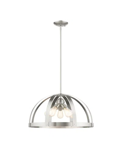 Livex Stoneridge 5 Lights Pendant Chandelier In Silver