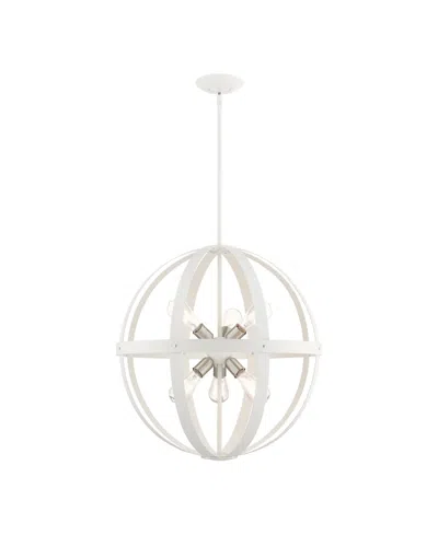 Livex Stoneridge 6 Lights Pendant Chandelier In White