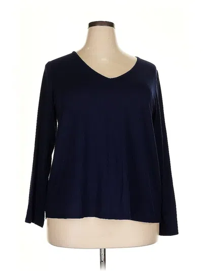 Pre-owned Livi 3/4 Sleeve T-shirt In Blue