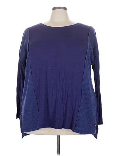 Pre-owned Livi 3/4 Sleeve T-shirt In Blue