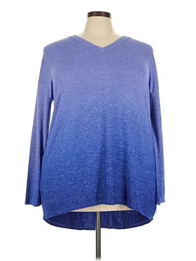 Pre-owned Livi 3/4 Sleeve T-shirt In Blue