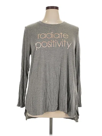 Pre-owned Livi 3/4 Sleeve T-shirt In Gray