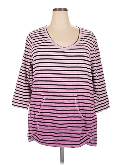 Pre-owned Livi 3/4 Sleeve T-shirt In Purple