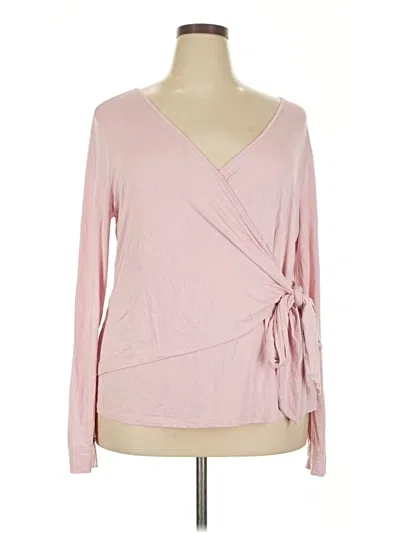 Pre-owned Livi Active Long Sleeve Blouse In Pink