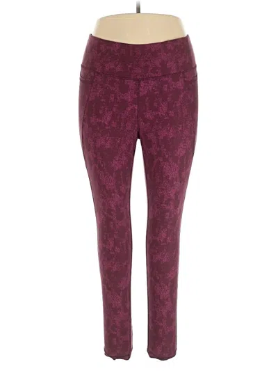 Pre-owned Livi Active Pants In Burgundy