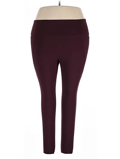 Pre-owned Livi Active Pants In Burgundy