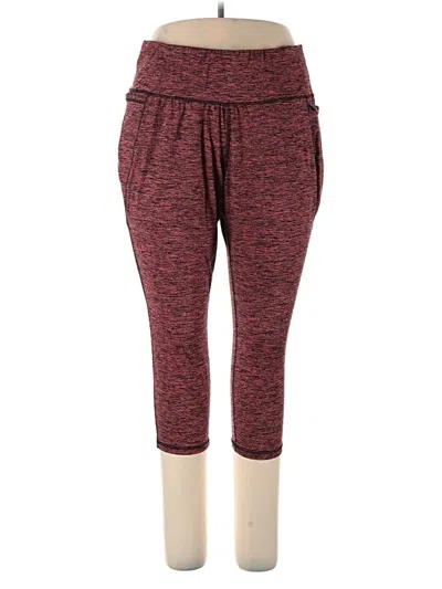 Pre-owned Livi Active Pants In Burgundy
