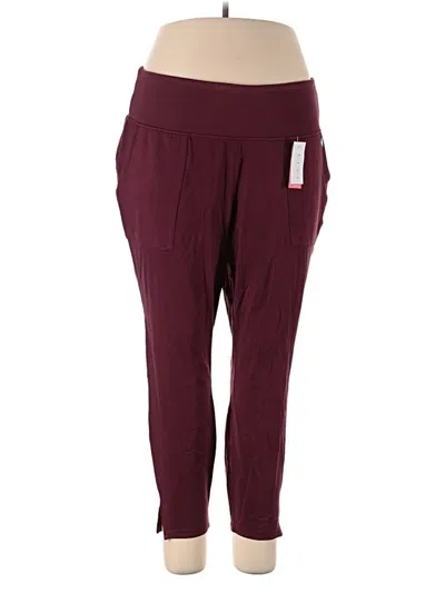 Pre-owned Livi Active Pants In Burgundy
