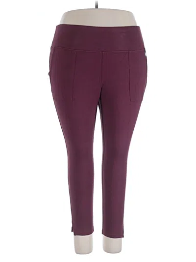 Pre-owned Livi Active Pants In Burgundy