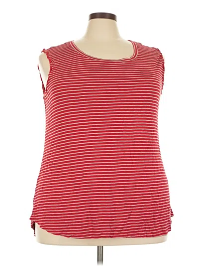 Pre-owned Livi Active Sleeveless Top Red Scoop Neck Tops