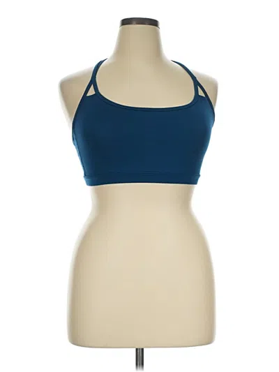 Pre-owned Livi Active Tank Top Blue Halter Neckline Tops