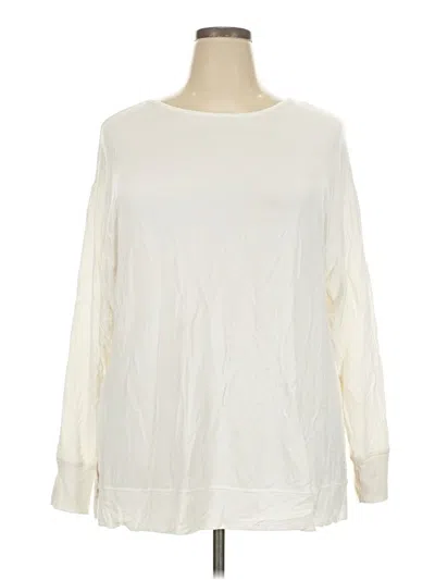 Pre-owned Livi Long Sleeve Top Ivory Crew Neck Tops