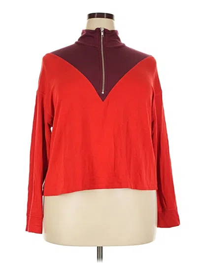 Pre-owned Livi Long Sleeve Top Red Turtleneck Tops