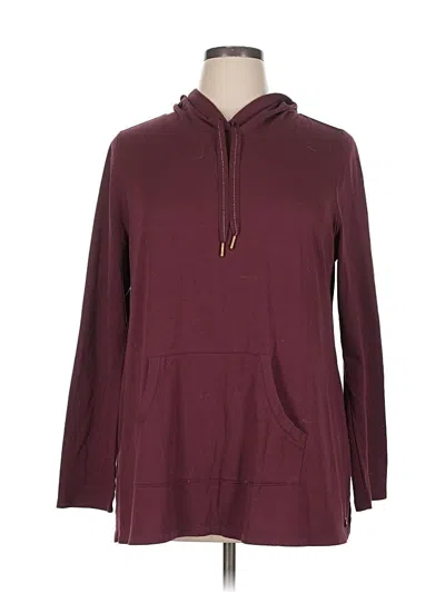 Pre-owned Livi Pullover Hoodie In Burgundy