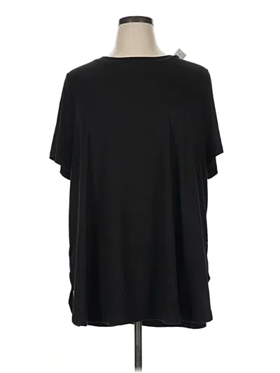 Pre-owned Livi Short Sleeve Top Black Crew Neck Tops
