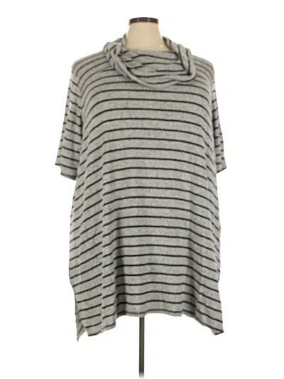 Pre-owned Livi Short Sleeve Top Gray Cowl Neck Tops