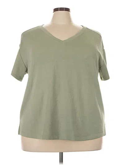 Pre-owned Livi Short Sleeve Top Green V-neck Tops