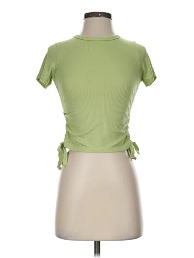 Pre-owned Livi Short Sleeve Turtleneck In Green