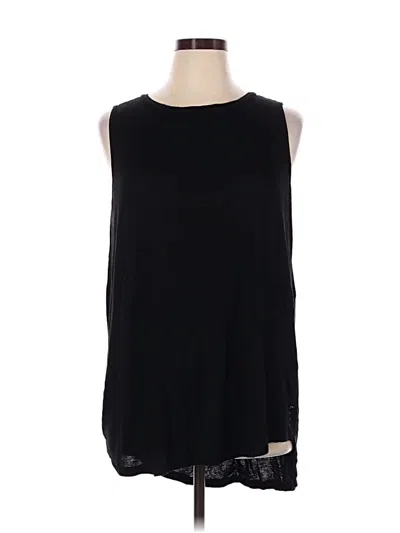 Pre-owned Livi Sleeveless Top Black Crew Neck Tops
