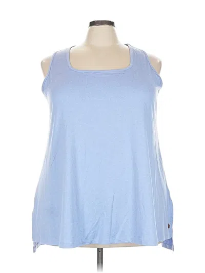 Pre-owned Livi Tank Top Blue Halter Neckline Tops