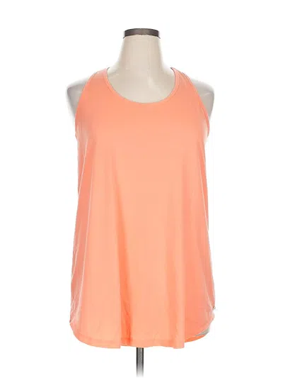Pre-owned Livi Tank Top Orange Halter Neckline Tops