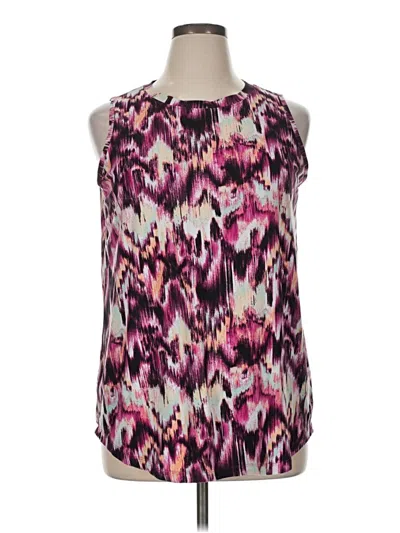 Pre-owned Livi Tank Top Purple Halter Neckline Tops