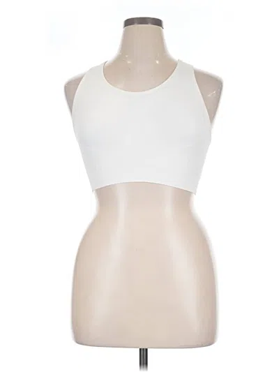 Pre-owned Livi Tank Top White Halter Neckline Tops